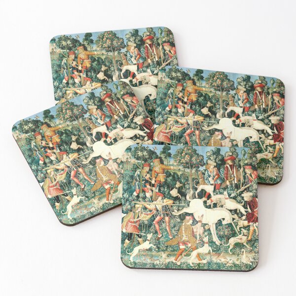 Item preview, Medieval Unicorn Floral Tapestry designed and sold by Epitome Girl.