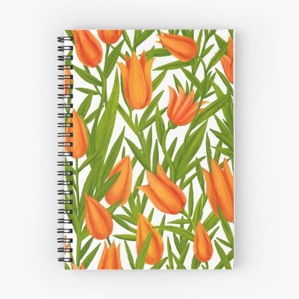 Item preview, Vintage seamless pattern Tulips pink with green spring flowers designed and sold by KateRudneva.
