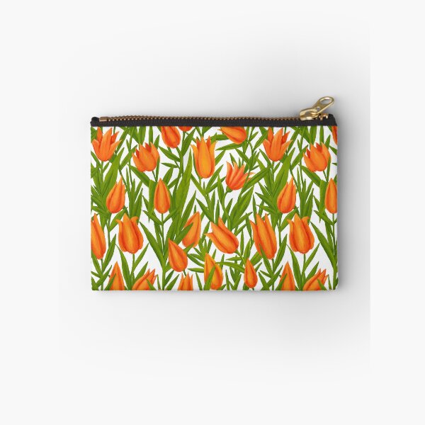 Item preview, Vintage seamless pattern Tulips pink with green spring flowers designed and sold by KateRudneva.