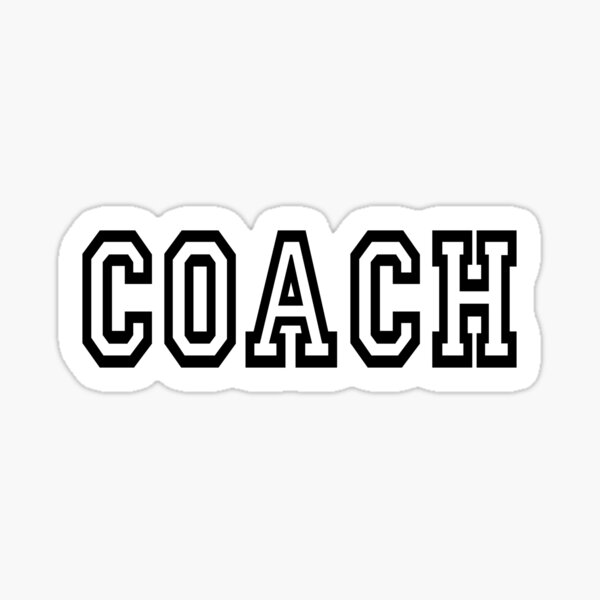 COACH. Coaching, Sport, Trainer, Teach, Teacher, Instructor, Tutor, USA. Sticker
