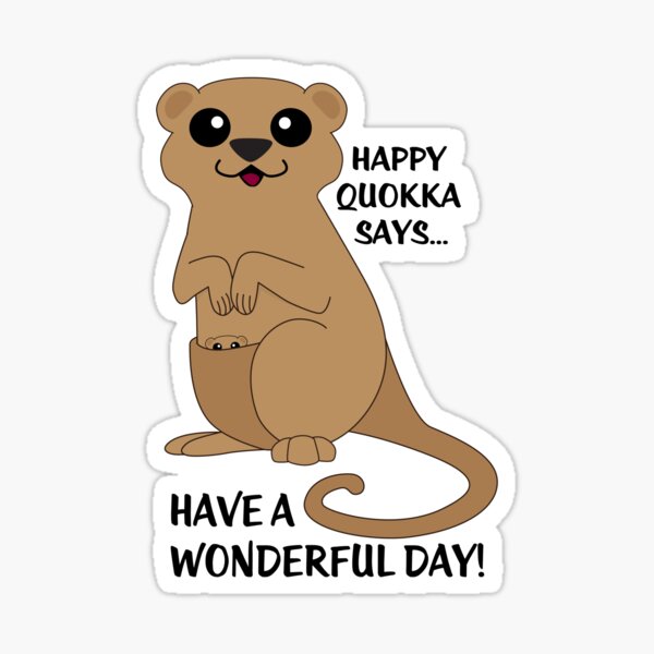 Happy Quokka Sticker