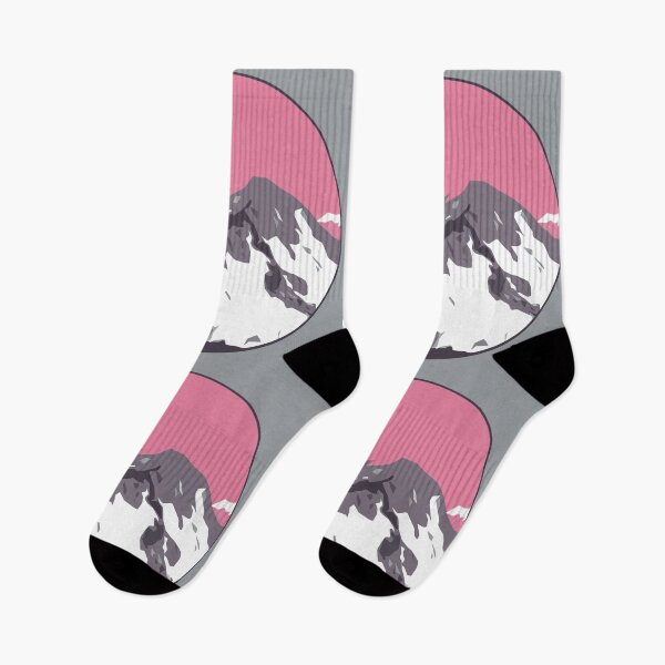 Item preview, Mountain landscape with pink sky - mountains designed and sold by MadandMean.