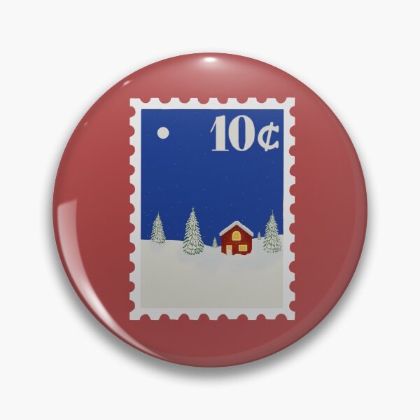 Item preview, Cozy red cabin stamp designed and sold by tifft.