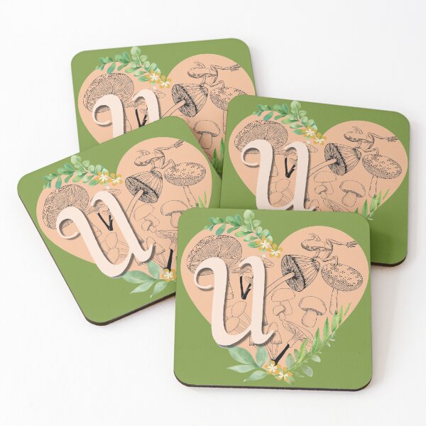 Item preview, Cottagecore Aesthetic Letter U Monogram  designed and sold by kestrada2906.