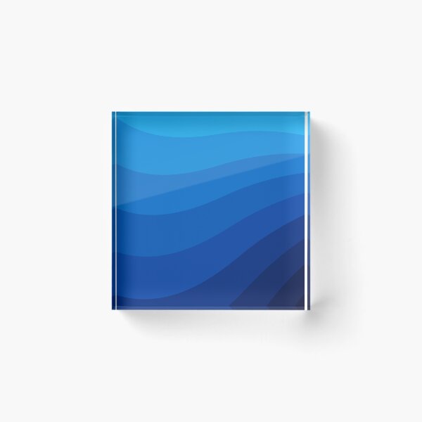 Item preview, Gradient Dark and light Blue Color Abstract Waves designed and sold by Butterfly-Dream.