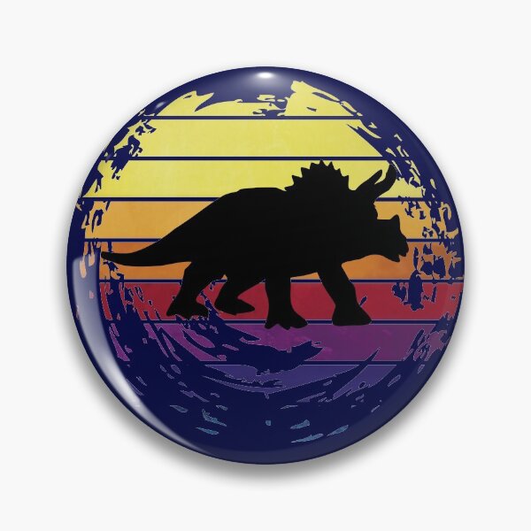 Item preview, Dinosaur Triceratops animal on retrostyle retro background designed and sold by ChatterFox.