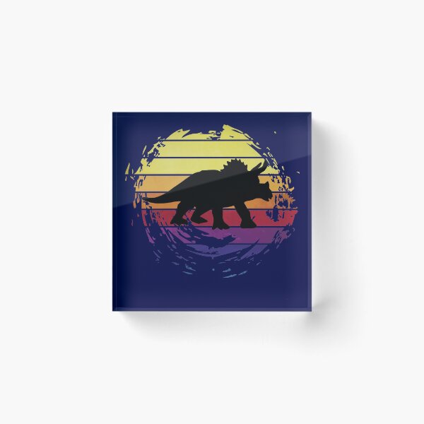 Item preview, Dinosaur Triceratops animal on retrostyle retro background designed and sold by ChatterFox.