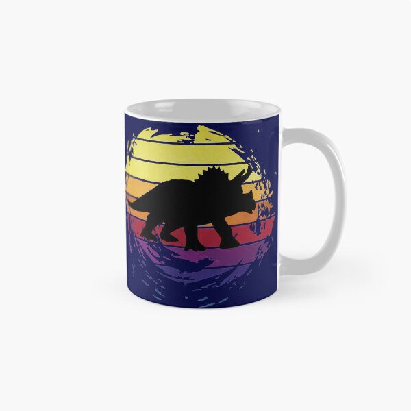 Item preview, Dinosaur Triceratops animal on retrostyle retro background designed and sold by ChatterFox.