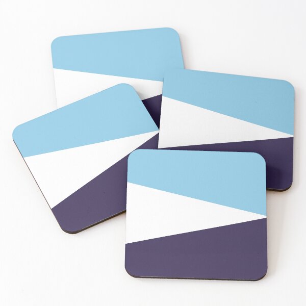 Item preview, BABY BLUE, WHITE and NAVY BLUE GEOMETRIC DESIGN PRINT designed and sold by RachelMacht.