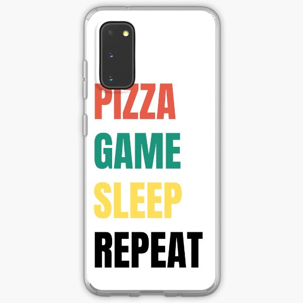 Pizza, Game, Sleep, Repeat Samsung Galaxy Soft Case
