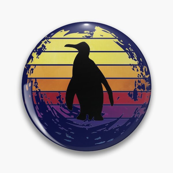 Item preview, Penguin animal on retrostyle retro background designed and sold by ChatterFox.