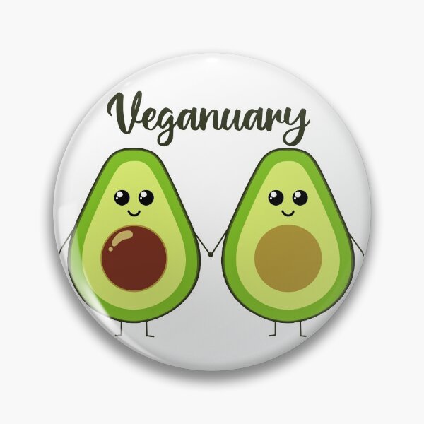 Item preview, Veganuary | cute avocado holding hands designed and sold by felinefeelings.