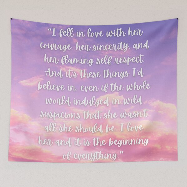 Item preview, I fell in love- Aesthetic F.Scott Fitzgerald Quote designed and sold by WanderAesthetic.