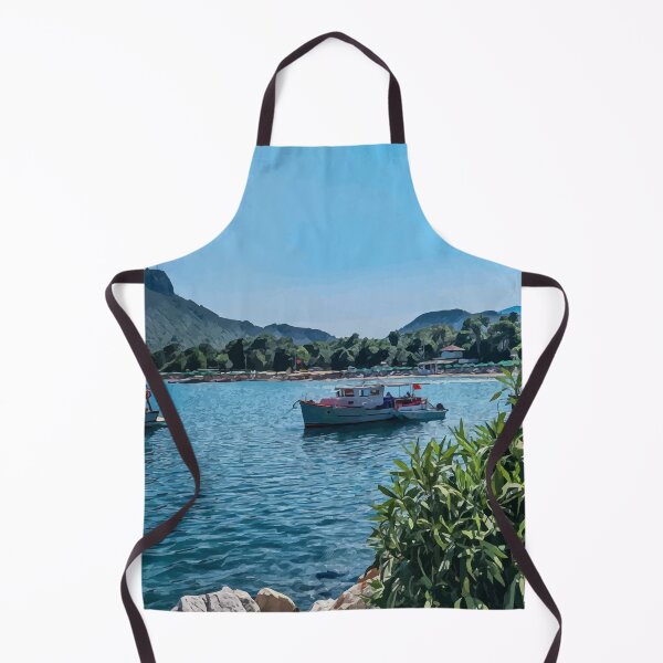 Item preview, Bay, boat, mountains and sea designed and sold by kseniam13.