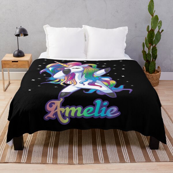 Item preview, AMELIE Name Personalized Custom Rainbow Unicorn Dabbing designed and sold by Heidi Designs.
