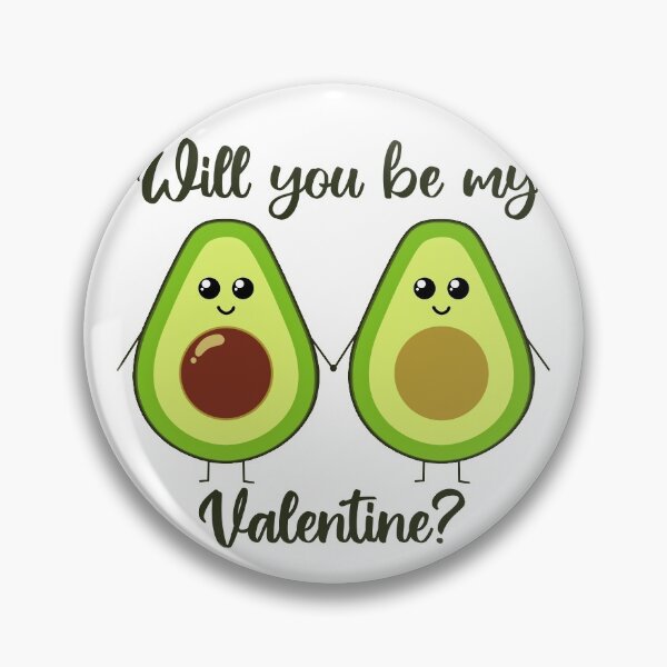 Item preview, Will you be my valentine | cute avocado holding hands designed and sold by felinefeelings.