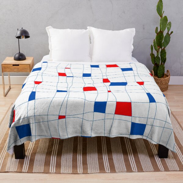 Item preview, Blue and Red Asymmetrical Rectangles designed and sold by LamaraK.