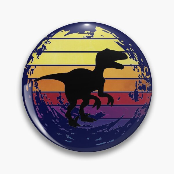 Item preview, Velociraptor animal on retrostyle retro background designed and sold by ChatterFox.