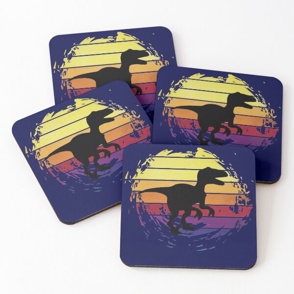 Item preview, Velociraptor animal on retrostyle retro background designed and sold by ChatterFox.