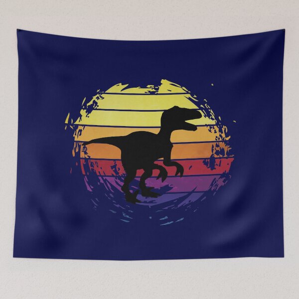 Item preview, Velociraptor animal on retrostyle retro background designed and sold by ChatterFox.