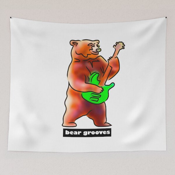 Item preview, Bear on electric bass designed and sold by Xdelacra.