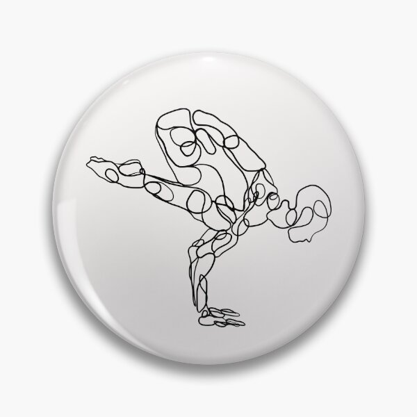 Item preview, Contour Line Yoga-Crane Pose 1  designed and sold by FranksArtWorld.