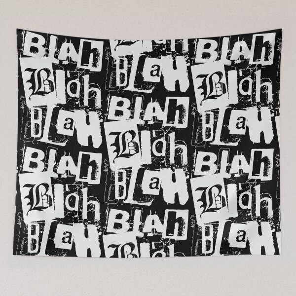 Item preview, Blah Blah Blah as ransom note designed and sold by Sima Sirus.