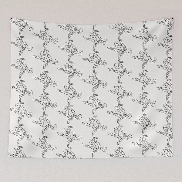Item preview, Contour Line Yoga-Crane Pose 1  designed and sold by FranksArtWorld.