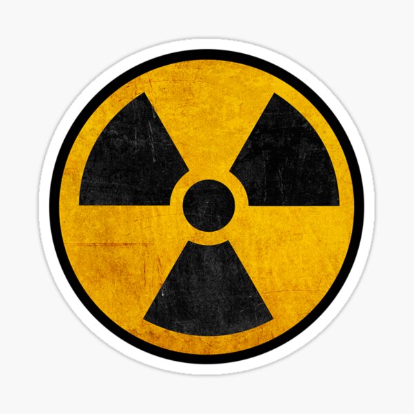 BIO HAZARD NUCLEAR RADIATION WARNING STICKER DECAL GIEGER BIOHAZARD APOCALYPSE