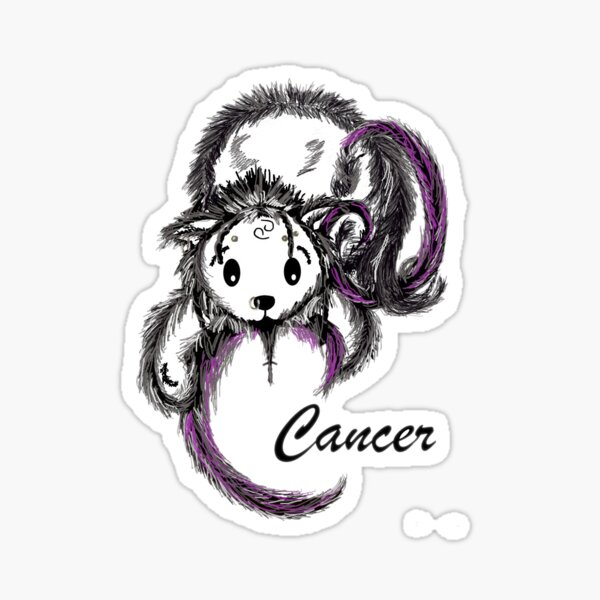 Cancer Zodiecat Sticker