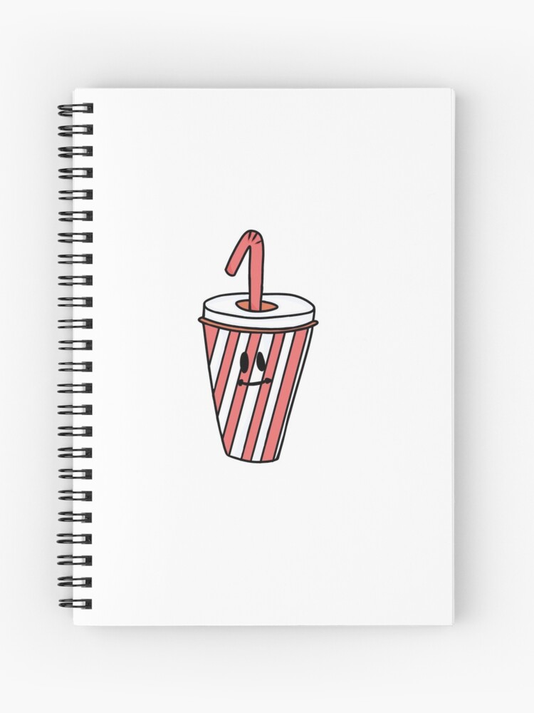 Smiley Face Straw Cup Soda Drink Spiral Notebook for Sale by eBeth-Art