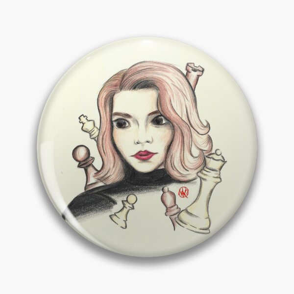 Item preview, Elizabeth Harmon The Queen's Gambit Chess Pieces Design designed and sold by VergiliusDesign.