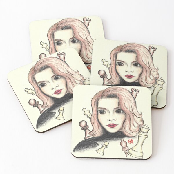 Item preview, Elizabeth Harmon The Queen's Gambit Chess Pieces Design designed and sold by VergiliusDesign.