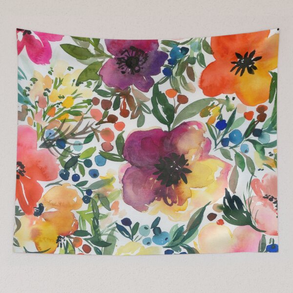 Item preview, purple flowers, blue berries designed and sold by kosarandrea.