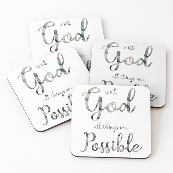 Item preview, With God All Things Are Possible - Matthew 19:26 - Bible Verse designed and sold by cannevas.