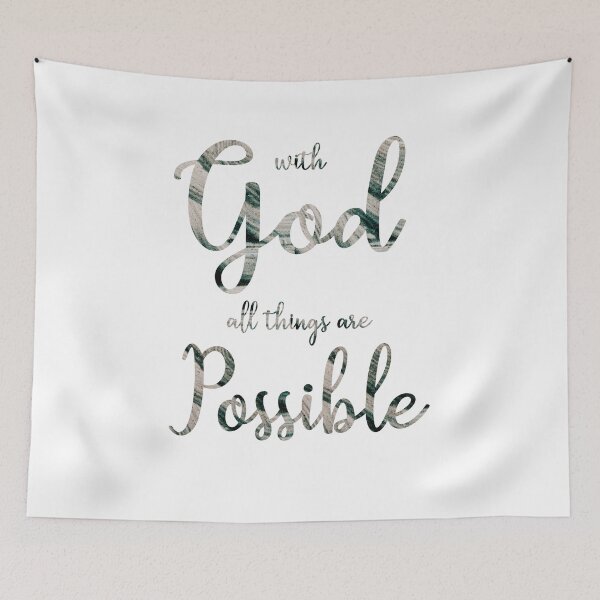 Item preview, With God All Things Are Possible - Matthew 19:26 - Bible Verse designed and sold by cannevas.