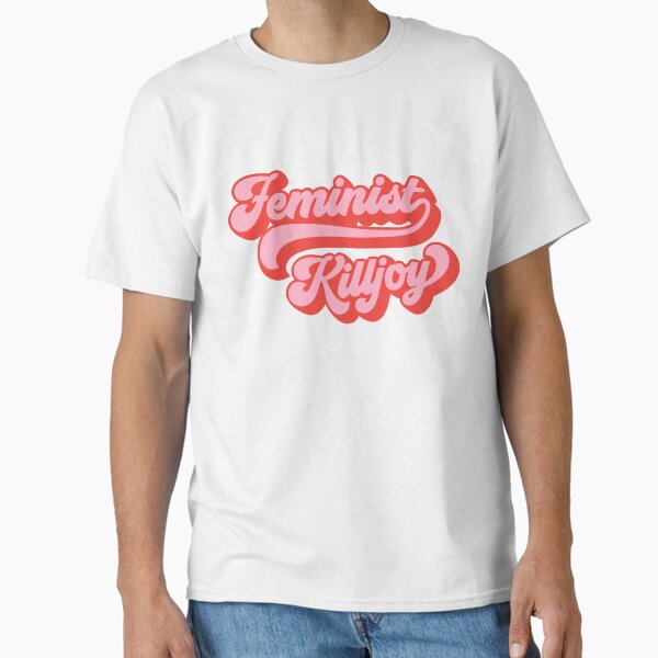 Vista previa del artículo con la obra «Killjoy feminista en rosa y rojo retro», diseñado y vendido por neopop.