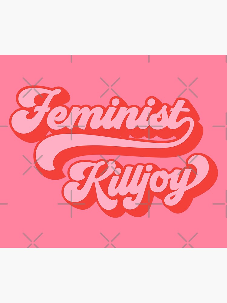 Disover Feminist Killjoy in Pink and Red Retro Tapestry