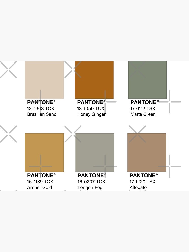 Neutrals, Gold and Green Pantone Color Swatch Pack Mask for Sale