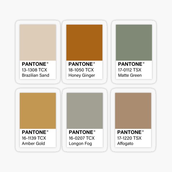 Pantone Colors Transparent Stickers For Sale Redbubble