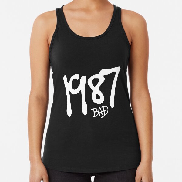 1987 BAD - white (Michael Jackson) Racerback Tank Top