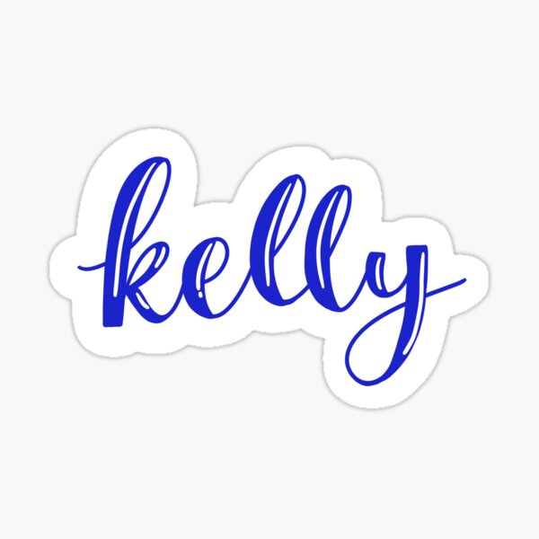 Name Sticker Kelly Blue Sticker For Sale By Maddiebstickerz Redbubble 