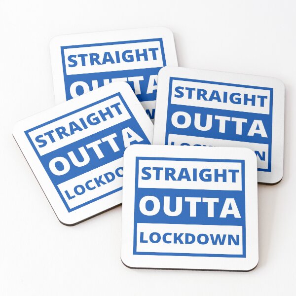 Item preview, Straight Outta Lockdown Blue Squire Text Design designed and sold by Web CreationsNL.