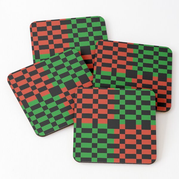 Item preview, Snake Scales Python Snakeskin Pixel Red Green and Black Designs Camouflage Repeating Retro Vintage Patterns designed and sold by TeachUrb.