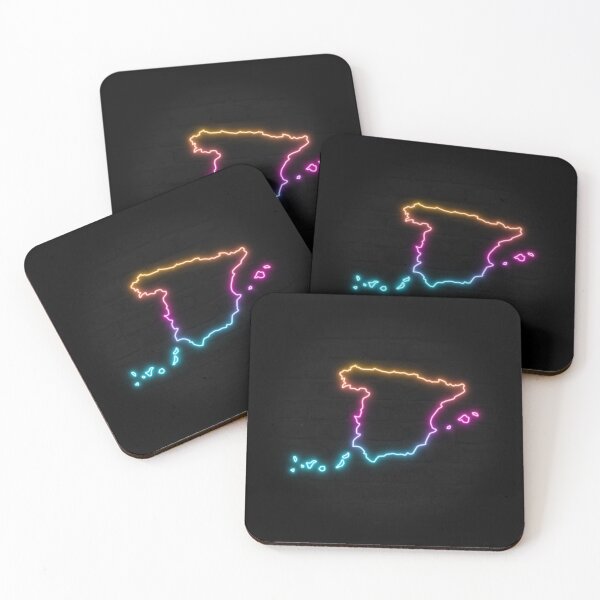 Item preview, Spain Neon Outline - Retrowave Multicolor Glow designed and sold by dylanxh.
