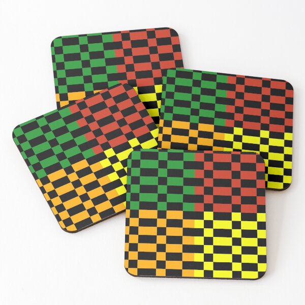 Item preview, 8bit Retro Pixel Red Green Orange Yellow and Black Designs Camouflage Repeating Retro Vintage Patterns designed and sold by TeachUrb.