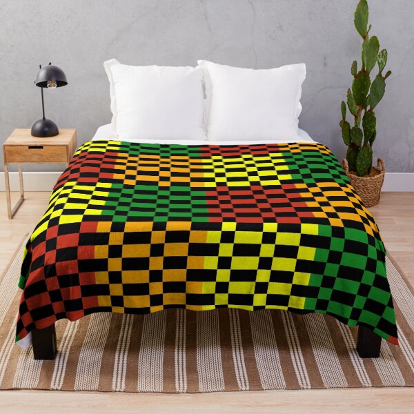 Item preview, 8bit Retro Pixel Red Green Orange Yellow and Black Designs Camouflage Repeating Retro Vintage Patterns designed and sold by TeachUrb.