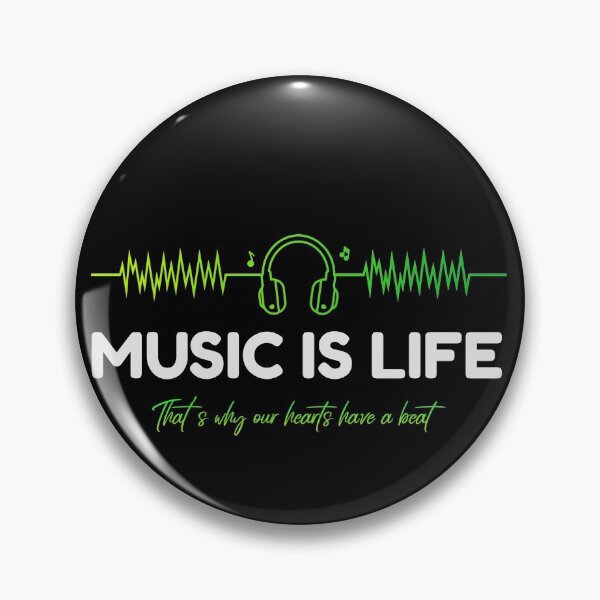 Item preview, Music is life that's why our hearts have a beat.  designed and sold by Fit & Fun  Gallery.