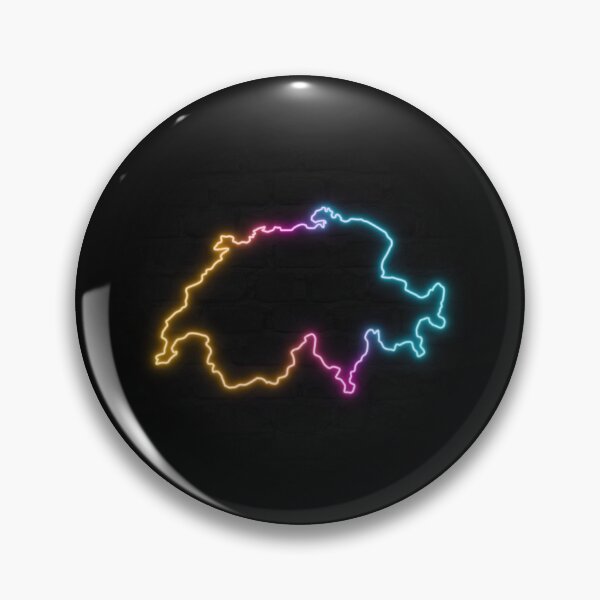 Item preview, Switzerland Neon Outline - Retrowave Multicolor Glow designed and sold by dylanxh.