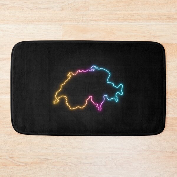 Item preview, Switzerland Neon Outline - Retrowave Multicolor Glow designed and sold by dylanxh.